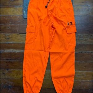 Forever 21 Neon Orange Drawstring Joggers